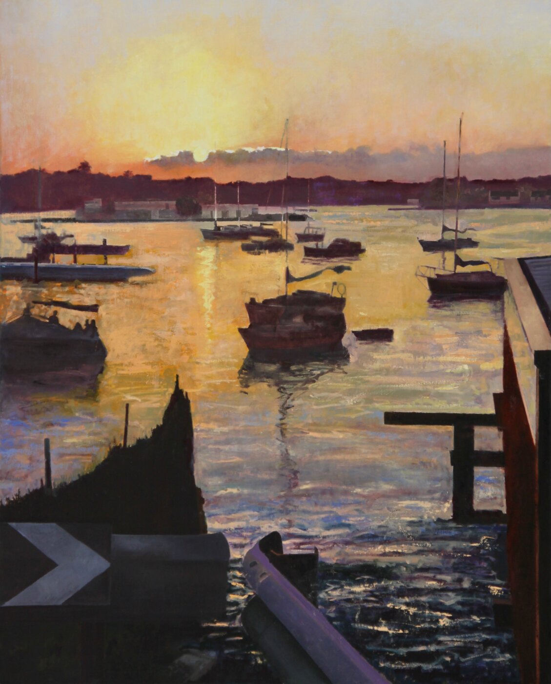 A-2024-Graham-Marchant-Harbour-Nocturne-Setting-Sun