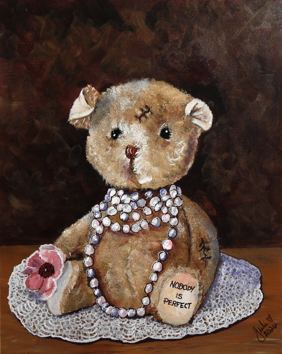 A-2024-Julie-Hollis-Teddy-Bear-No-One039s-Perfect-Still-Life