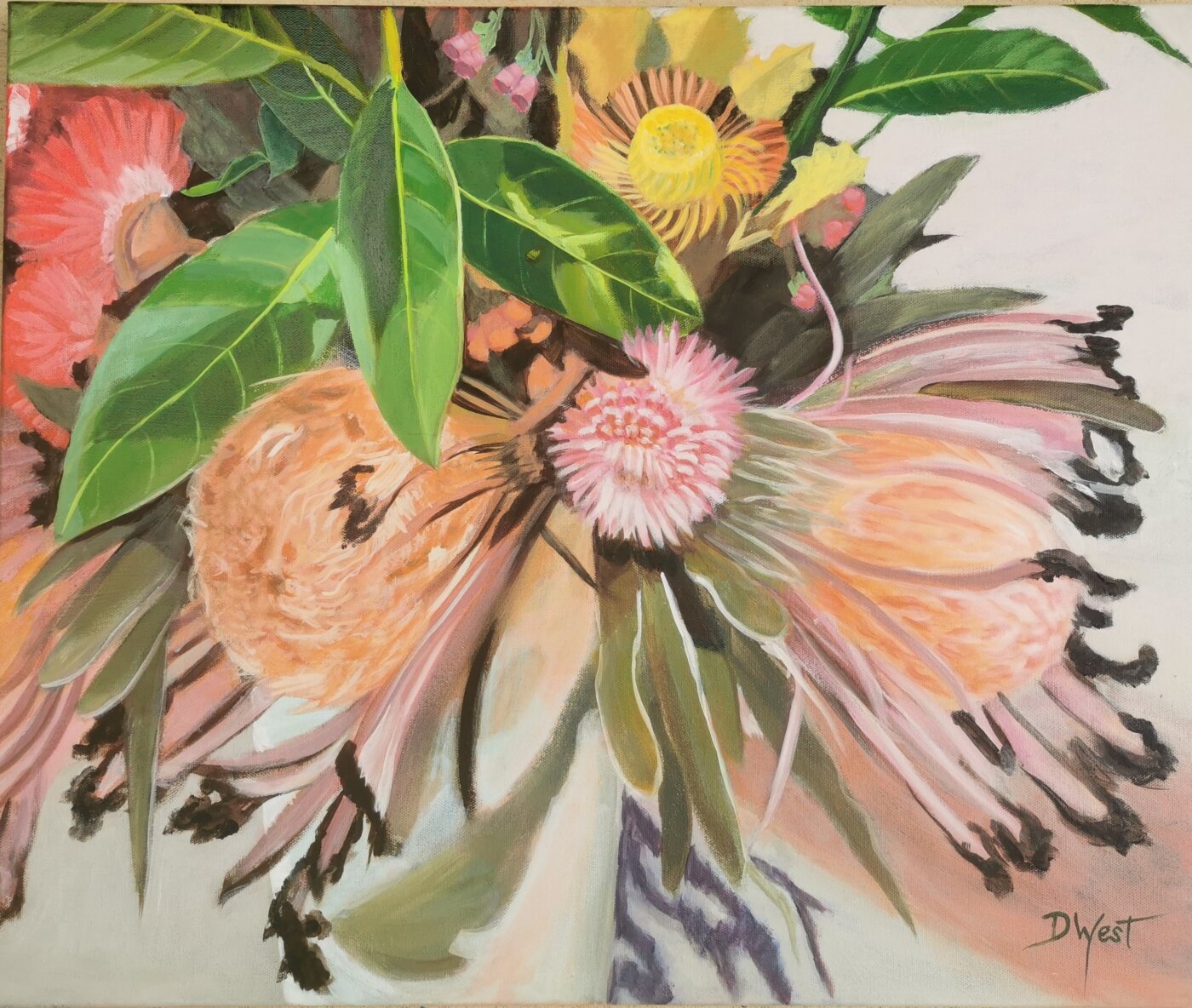 A-2025-Debra-West-Proteas-in-Vase A-2025-Debra-West-Proteas-in-Vase